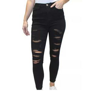 Almost Famous  Distressed High Rise Skinny Jeans Sz 5